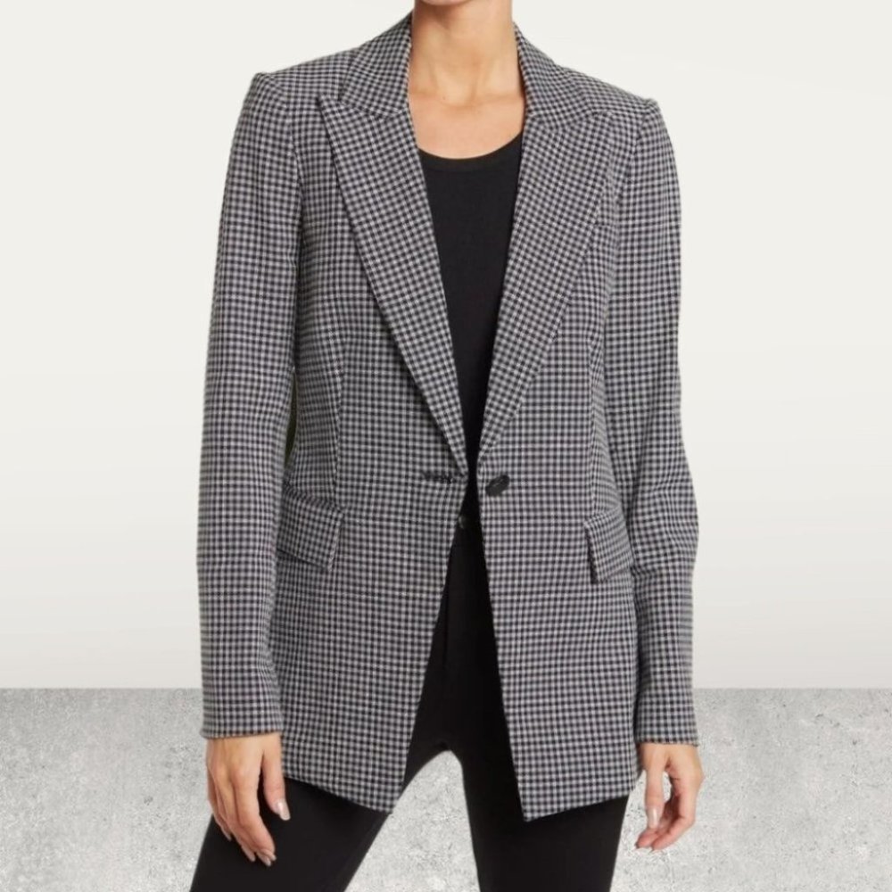 NWT! VERONICA BEARD LONG & LEAN Houndstooth DICKEY JACKET Size 8 - Picture 6 of 16